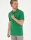 Erkek Slim Fit Polo Yaka Yeşil Basic Tişört