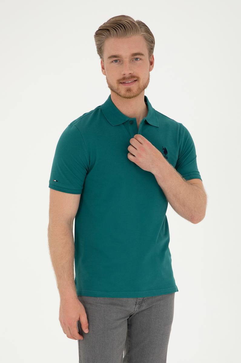 Erkek Koyu Yeşil Basic Tişört