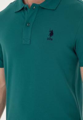 Erkek Koyu Yeşil Basic Tişört - 50279581138