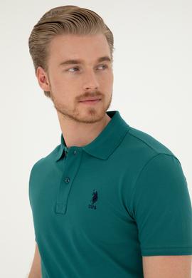 Erkek Koyu Yeşil Basic Tişört - 50279581138