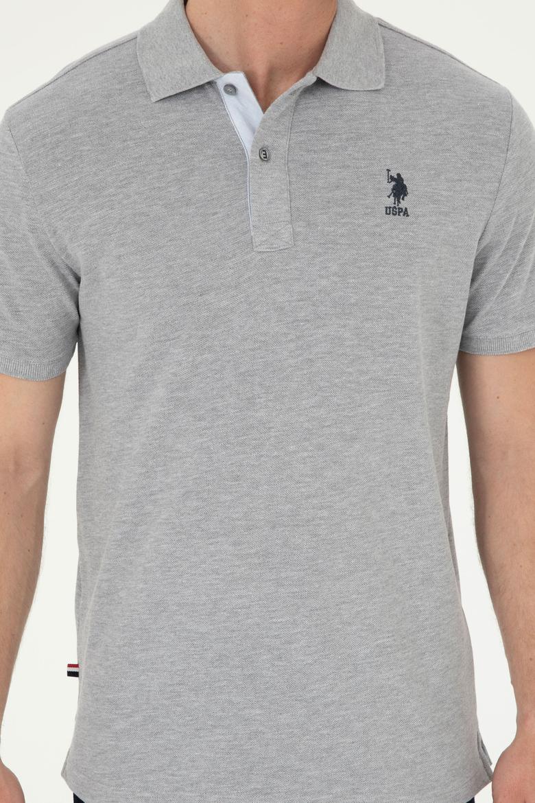 Erkek Gri Melanj Basic Tişört - 50279611038