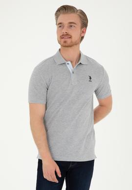 Erkek Gri Melanj Basic Tişört - 50279611038