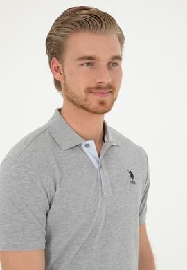 Erkek Gri Melanj Basic Tişört - 50279611038