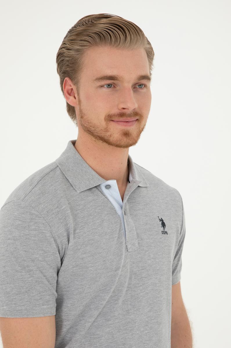 Erkek Gri Melanj Basic Tişört