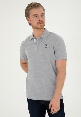 Erkek Gri Melanj Basic Tişört - 50279611038