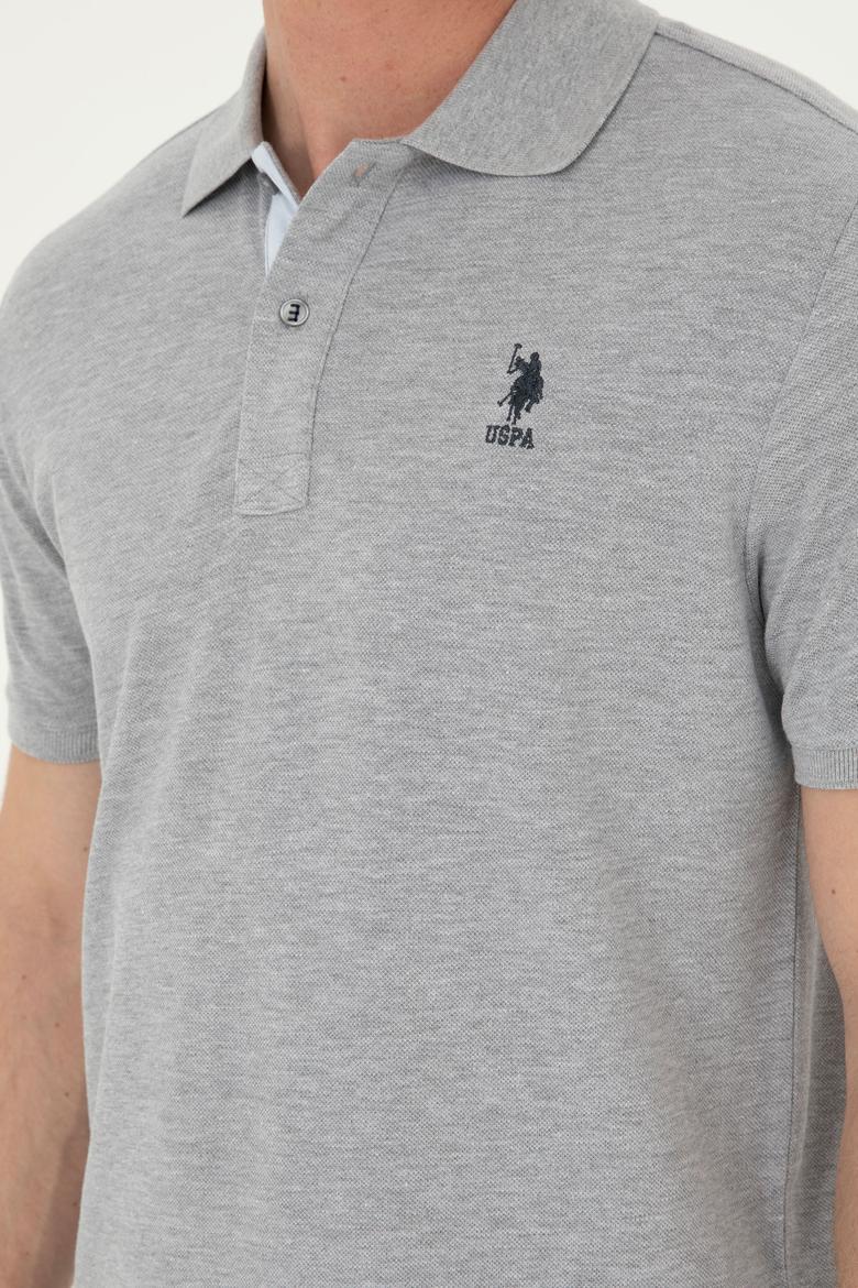 Erkek Gri Melanj Basic Tişört - 50279611038