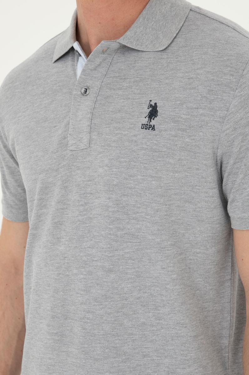 Erkek Gri Melanj Basic Tişört