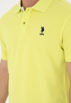 Erkek Regular Fit Polo Yaka Fıstık Yeşili Basic Tişört - 50279611218