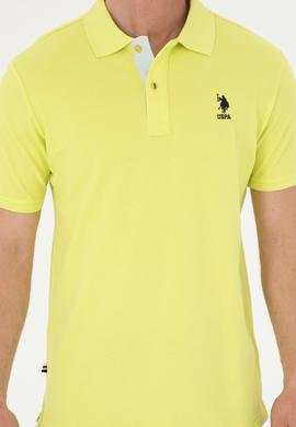 Erkek Regular Fit Polo Yaka Fıstık Yeşili Basic Tişört - 50279611218
