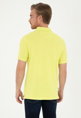 Erkek Regular Fit Polo Yaka Fıstık Yeşili Basic Tişört - 50279611218