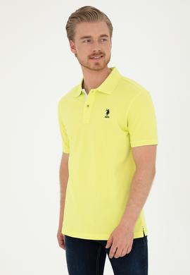 Erkek Regular Fit Polo Yaka Fıstık Yeşili Basic Tişört - 50279611218