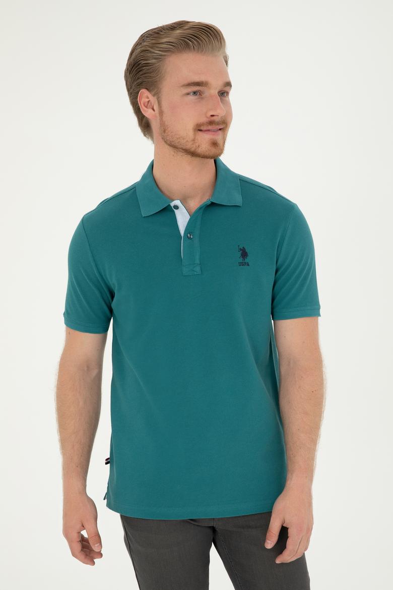 Erkek Koyu Yeşil Basic Tişört - 50279611228