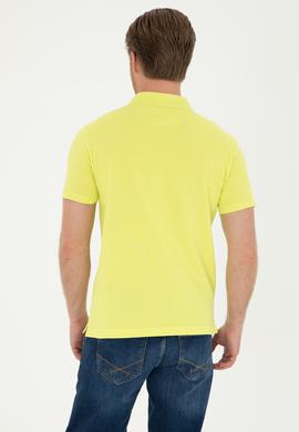 Erkek Slim Fit Polo Yaka Fıstık Yeşili Basic Tişört - 50279613211