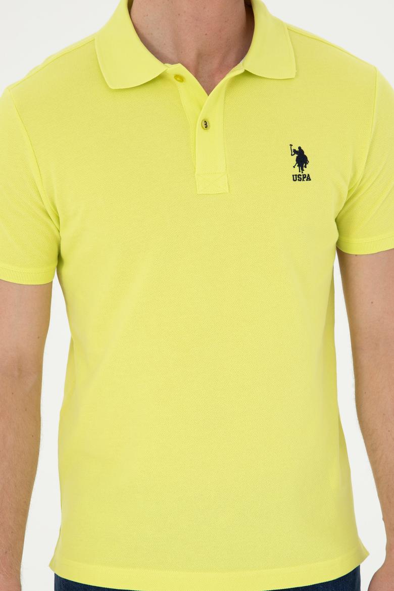 Erkek Slim Fit Polo Yaka Fıstık Yeşili Basic Tişört - 50279613211