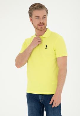 Erkek Slim Fit Polo Yaka Fıstık Yeşili Basic Tişört - 50279613211