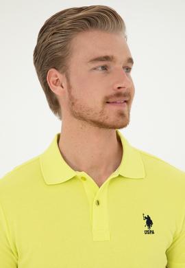 Erkek Slim Fit Polo Yaka Fıstık Yeşili Basic Tişört - 50279613211