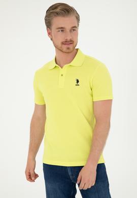 Erkek Slim Fit Polo Yaka Fıstık Yeşili Basic Tişört - 50279613211