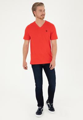 Erkek Kırmızı Basic Tişört - 50279617190