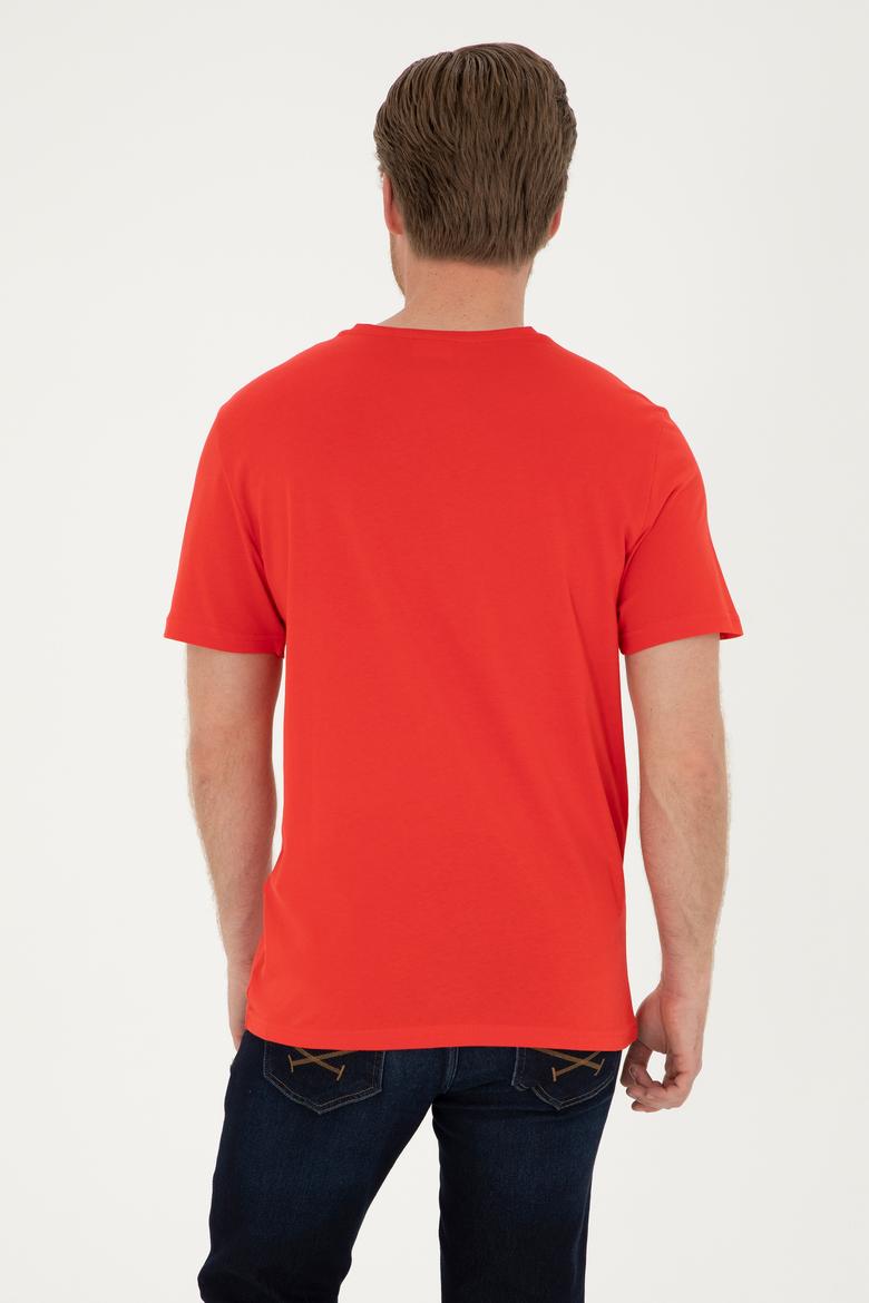 Erkek Kırmızı Basic Tişört - 50279617190