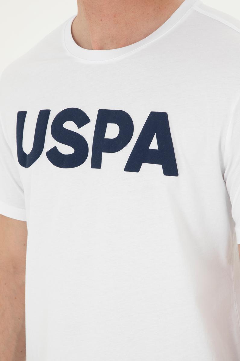 Erkek Regular Fit Bisiklet Yaka Beyaz Basic Tişört