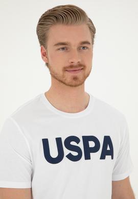 Erkek Regular Fit Bisiklet Yaka Beyaz Basic Tişört - 50279620009