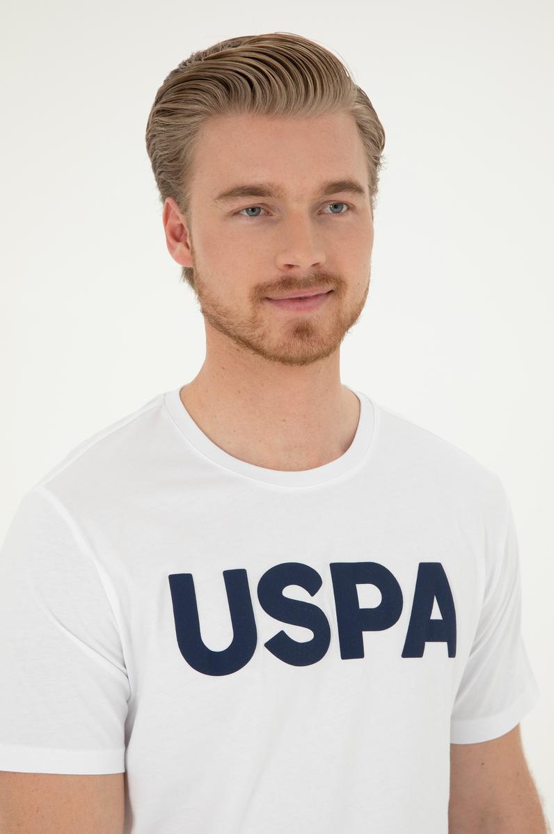 Erkek Regular Fit Bisiklet Yaka Beyaz Basic Tişört