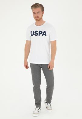 Erkek Regular Fit Bisiklet Yaka Beyaz Basic Tişört - 50279620009