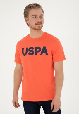 Erkek Regular Fit Bisiklet Yaka Nar Çiçeği Basic Tişört - 50279620249