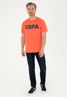 Erkek Regular Fit Bisiklet Yaka Nar Çiçeği Basic Tişört - 50279620249