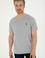 Erkek Regular Fit Bisiklet Yaka Gri Melanj Basic Tişört
