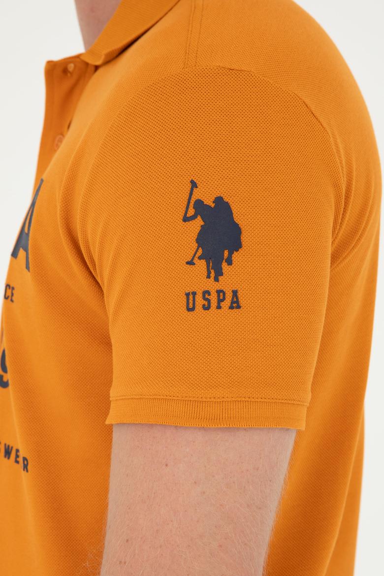 Erkek Slim Fit Polo Yaka Kiremit Tişört - 50281549014