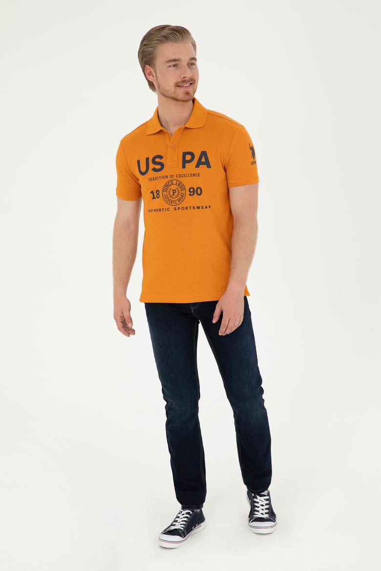 Erkek Slim Fit Polo Yaka Kiremit Tişört - 50281549014