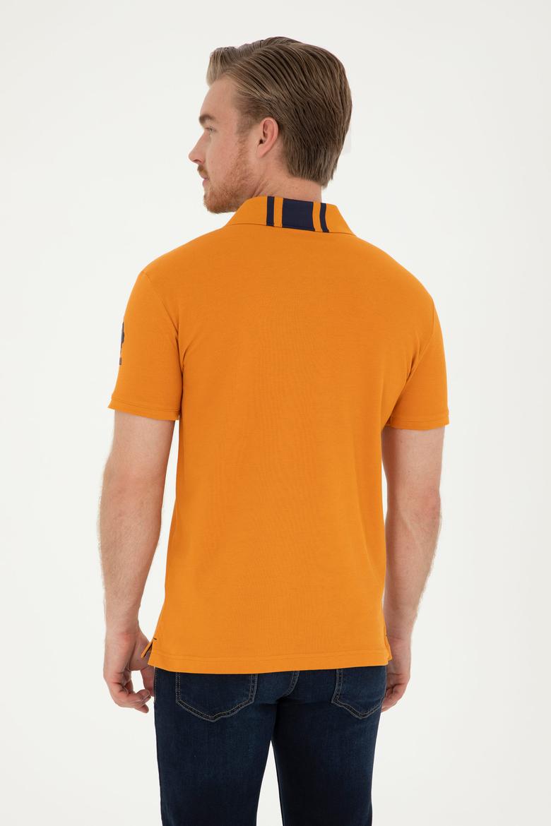 Erkek Slim Fit Polo Yaka Kiremit Tişört - 50281549014