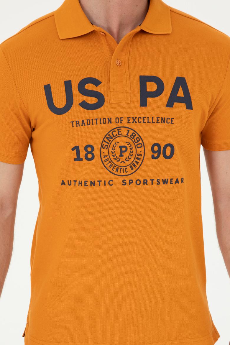 Erkek Slim Fit Polo Yaka Kiremit Tişört - 50281549014