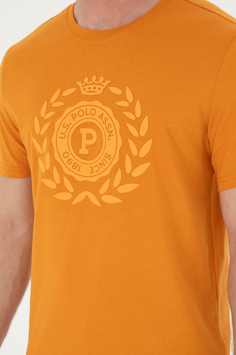 Erkek Regular Fit Bisiklet Yaka Kiremit Tişört - 50281567052