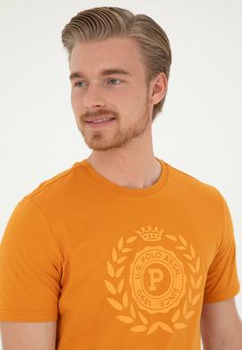 Erkek Regular Fit Bisiklet Yaka Kiremit Tişört - 50281567052