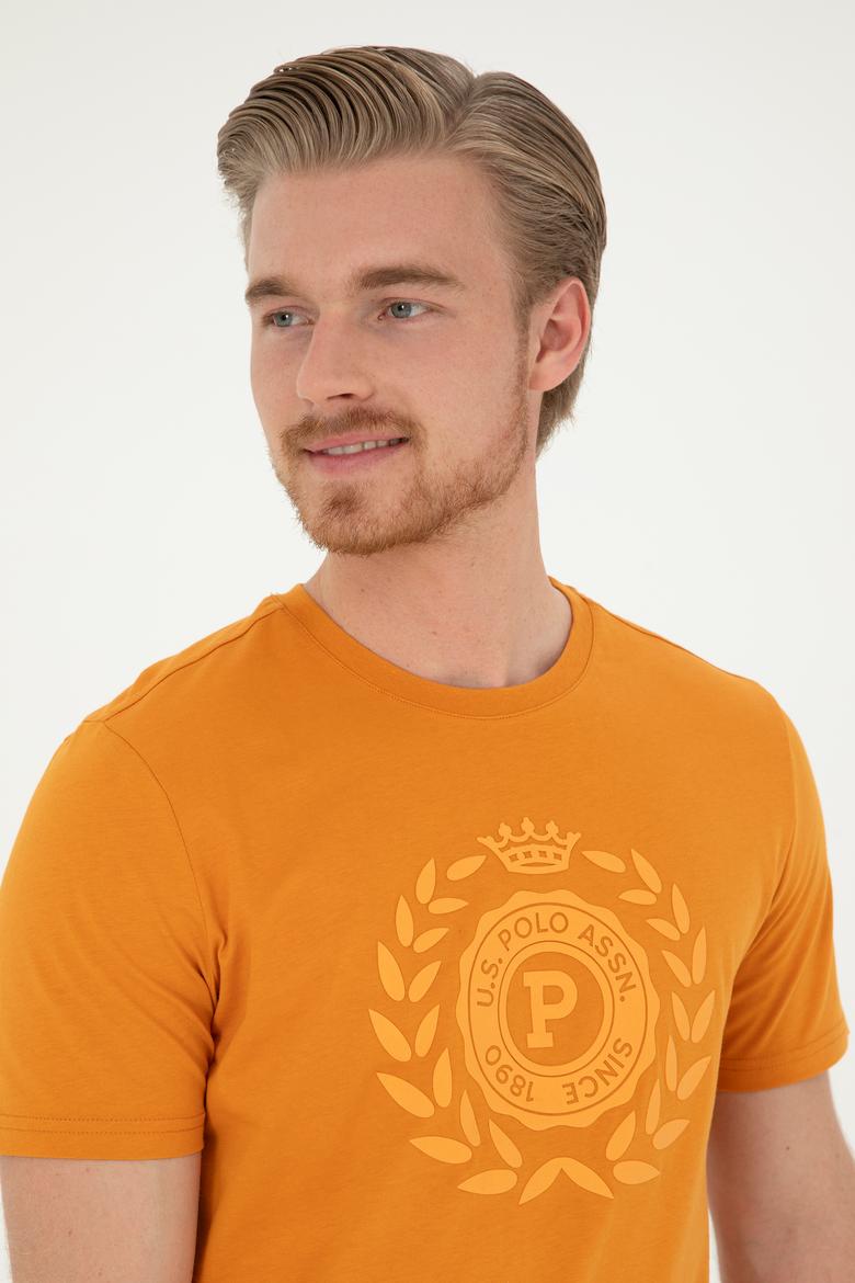 Erkek Regular Fit Bisiklet Yaka Kiremit Tişört - 50281567052