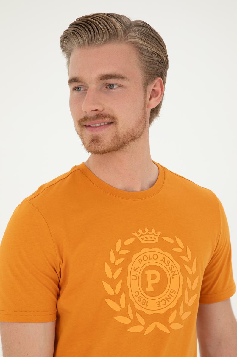 Erkek Regular Fit Bisiklet Yaka Kiremit Tişört