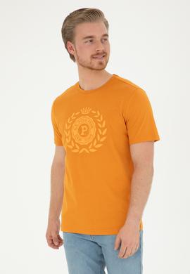 Erkek Regular Fit Bisiklet Yaka Kiremit Tişört - 50281567052