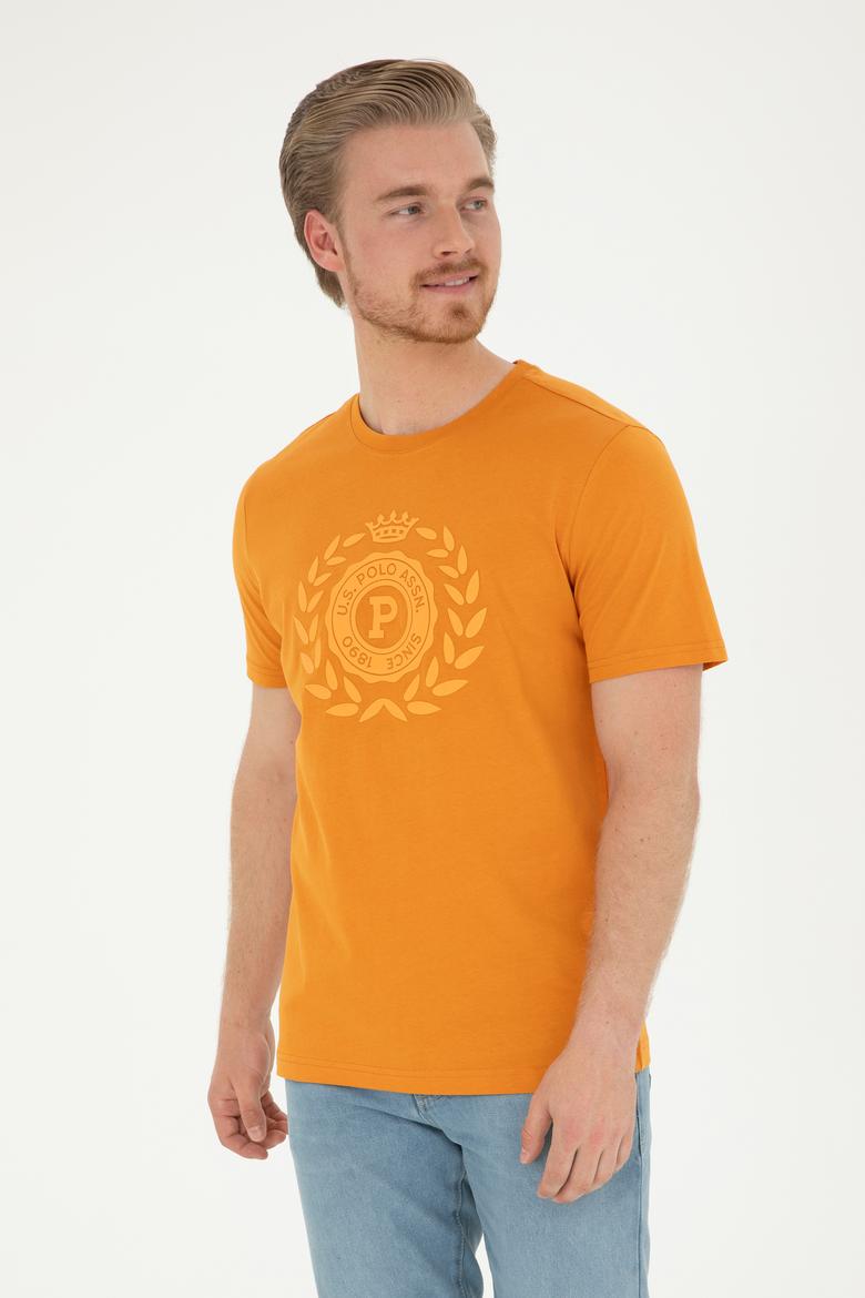 Erkek Regular Fit Bisiklet Yaka Kiremit Tişört