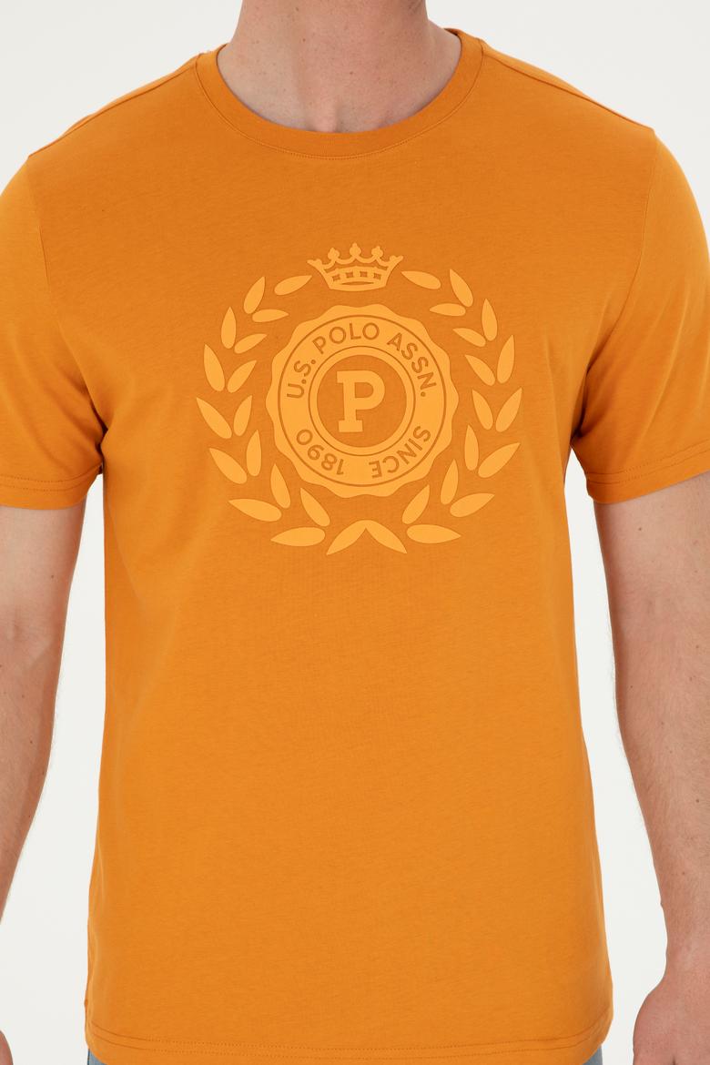 Erkek Regular Fit Bisiklet Yaka Kiremit Tişört - 50281567052