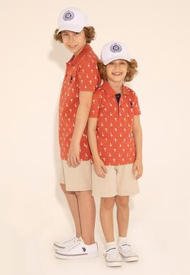 Erkek Çocuk Pudra Polo Yaka Tişört - 50288073032