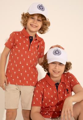 Erkek Çocuk Pudra Polo Yaka Tişört - 50288073032