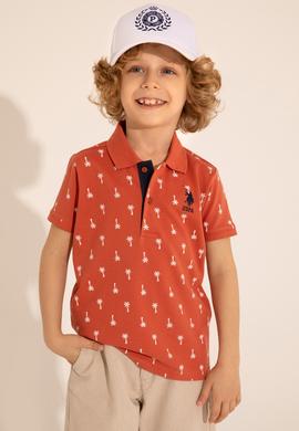 Erkek Çocuk Pudra Polo Yaka Tişört - 50288073032