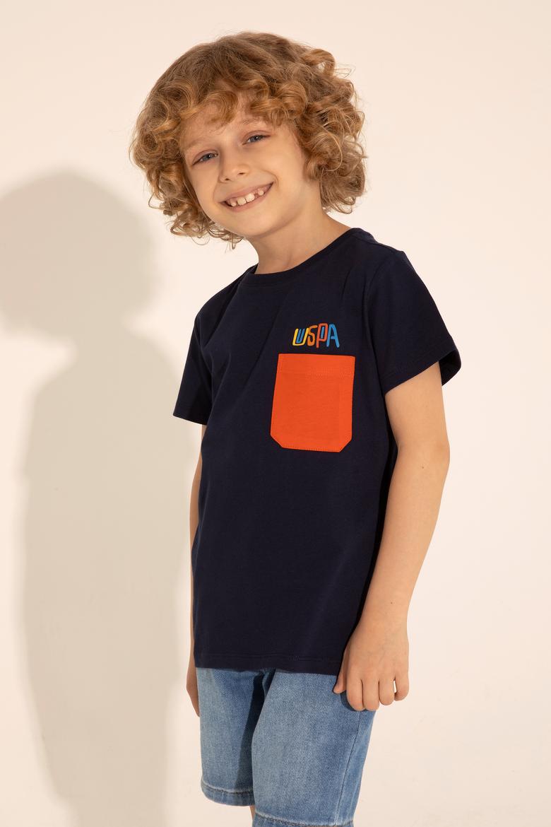 Erkek Çocuk Lacivert Bisiklet Yaka Tişört - 50288449005