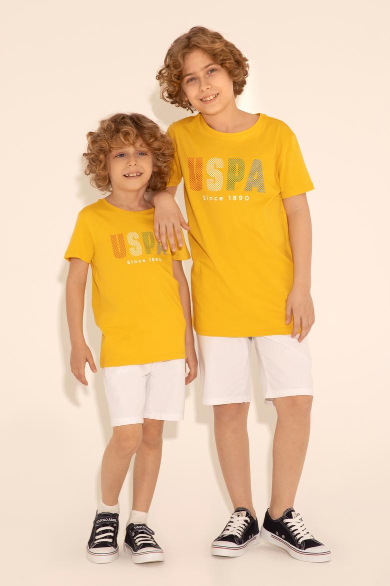 Erkek Çocuk Safran Bisiklet Yaka Tişört