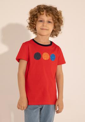 Erkek Çocuk Kırmızı Bisiklet Yaka Tişört - 50288057047