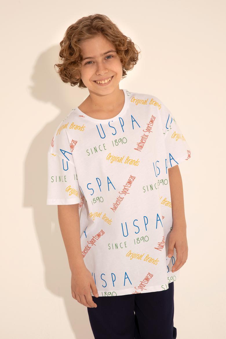 Erkek Çocuk Beyaz Bisiklet Yaka Tişört - 50288061001