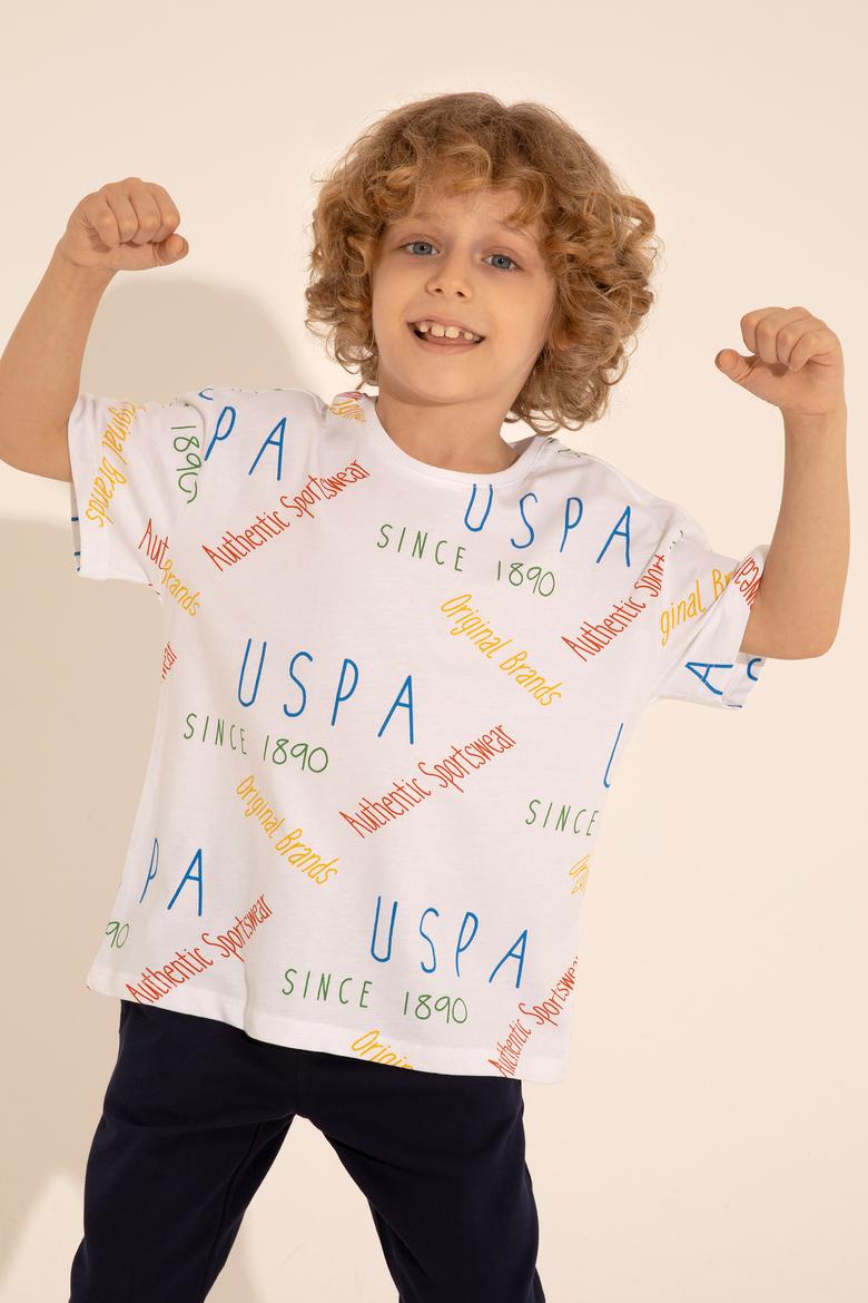 Erkek Çocuk Beyaz Bisiklet Yaka Tişört - 50288061001