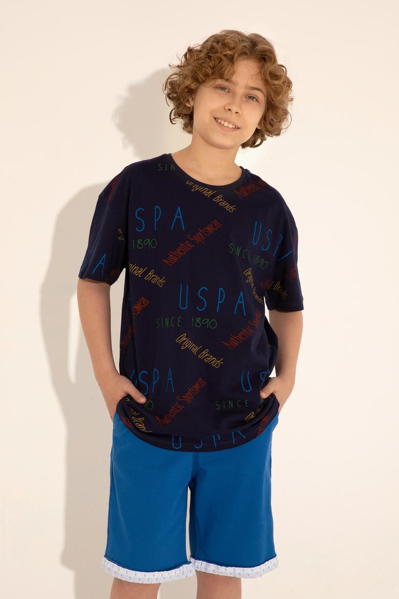 Erkek Çocuk Lacivert Bisiklet Yaka Tişört - 50288061018